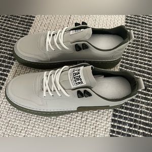 Men's spring and autumn flat leather lace casual comfortable shoes Size 12